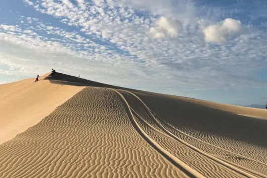 남꾸엉 사구는 닌투안 중심부에 자리한 매력적인 "미니 사막"입니다.